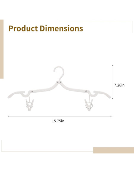 20 Perchas de Viaje Plegables Toyosport con 40 Clips Antiviento