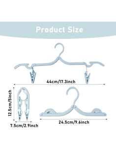 24 Perchas de Viaje CasaVibe con Clips Plegables Antideslizantes 2