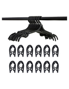 12 Perchas de Viaje Plegables Indistar Negras - Soporte Ropa