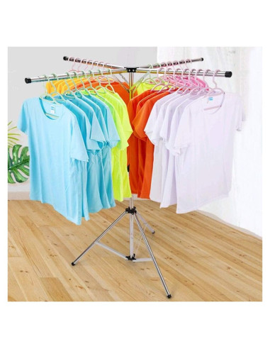 Perchero Plegable de Ropa Luckincolt Acero Inoxidable 80 kg