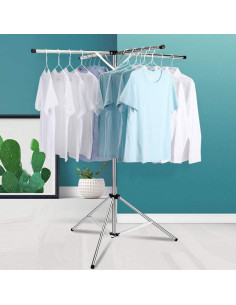 Perchero Plegable de Ropa Luckincolt Acero Inoxidable 80 kg 2