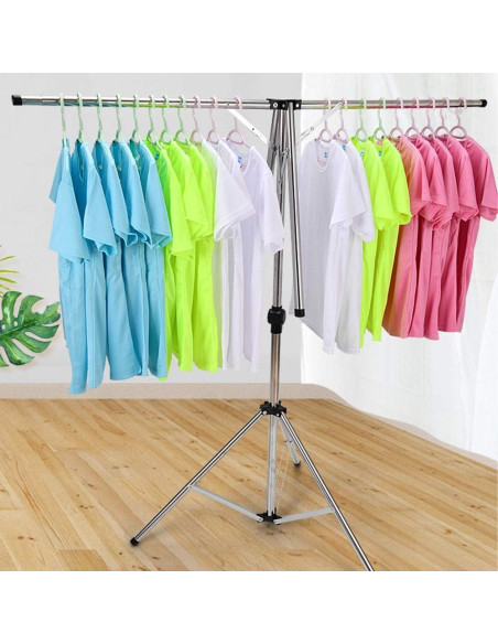 Perchero Plegable de Ropa Luckincolt Acero Inoxidable 80 kg