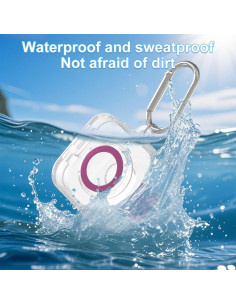 Funda Protectora TPU para Cargador Oura Ring Gen 4 con Llavero Morado 2