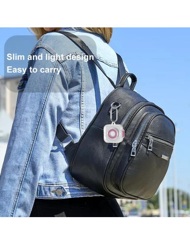 Funda Protectora TPU para Cargador Oura Ring Gen 4 con Llavero Morado