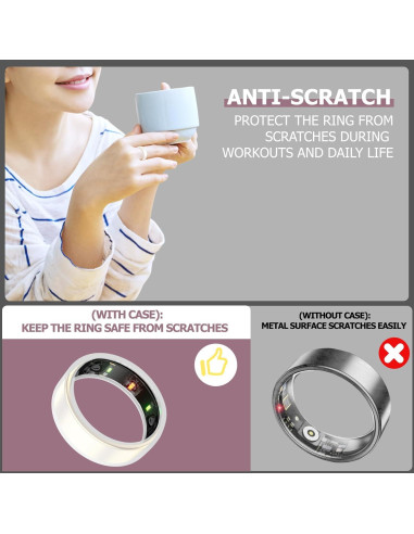 Cubierta de Silicona Weyrinice para Anillo Oura Gen 3/4 - Antirayaduras - Tamaño S