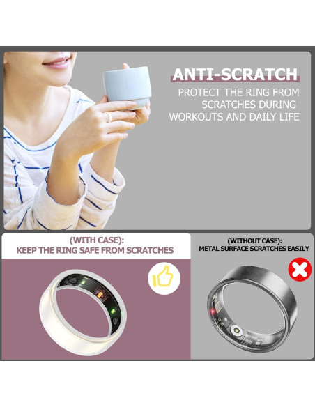 Cubierta de Silicona Weyrinice para Anillo Oura Gen 3/4 - Antirayaduras - Tamaño S