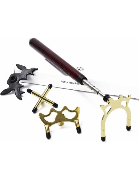 Puente de Billar Retráctil Collapsar con 4 Cabezas de Metal