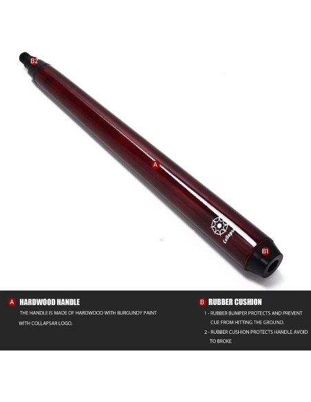 Puente de Billar Retráctil Collapsar con 4 Cabezas de Metal