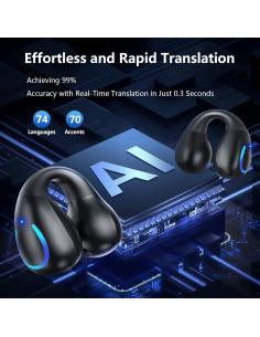 Auriculares de Traducción AI NUPLEA Q71 Negro 60H Bluetooth 2