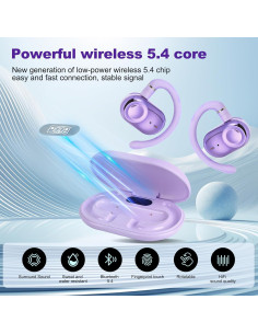 Auriculares de Traducción AI Wesland FY-ES-02 Púrpura 144 Idiomas 2