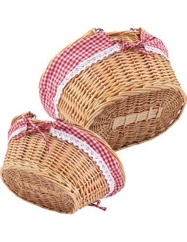 Cestas de Mimbre Natural Geytetqi - 2 Piezas 36.1x29.9x17 cm