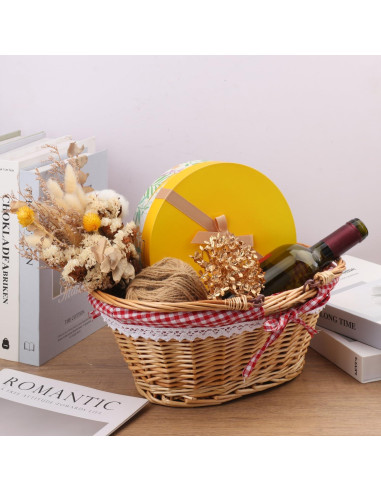 Cestas de Mimbre Natural Geytetqi - 2 Piezas 36.1x29.9x17 cm