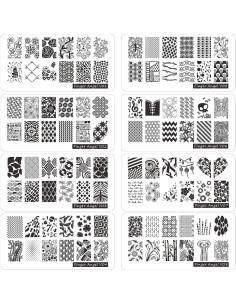 Juego de estampado de uñas 21 piezas HaiQiang - 16 placas 6x12cm 2