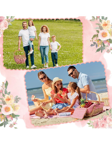 Cesta de Picnic de Mimbre Tiangrid para 2 Personas 42.9x34cm