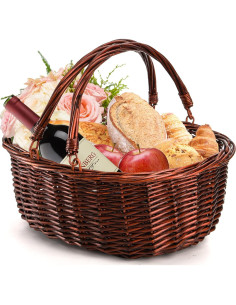 Cesta de Picnic de Mimbre Dicunoy 33x26.7 cm Rústica 2