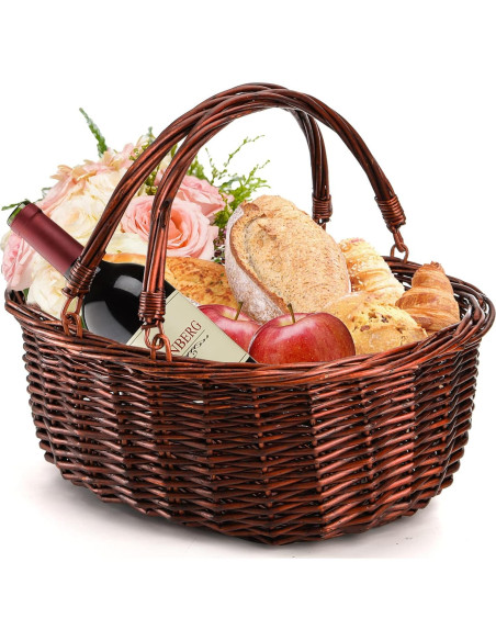 Cesta de Picnic de Mimbre Dicunoy 33x26.7 cm Rústica