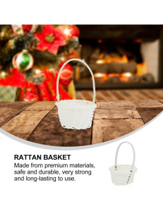 Canasta Tejida DOITOOL 6 Pcs 10.2 cm Almacenamiento Decoración 2