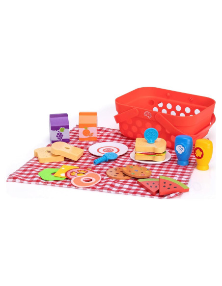 Conjunto de Cesta de Picnic de Juguete Fat Brain Toys - 1.25 kg
