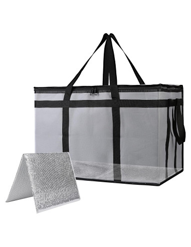 Bolsa Térmica Aislada Bodaon 3XL para Entrega de Comida Gris