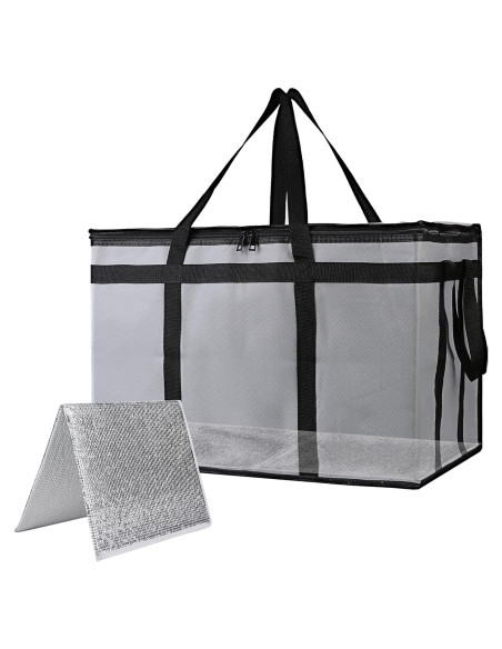 Bolsa Térmica Aislada Bodaon 3XL para Entrega de Comida Gris
