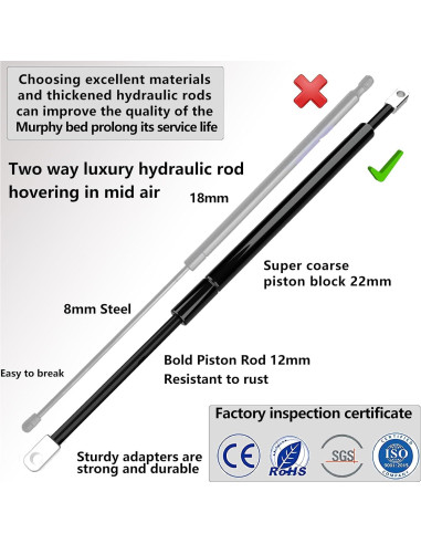 Kit de Cama Murphy Tlongxia King Plegable con Resorte Hidráulico