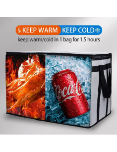 Bolsa Térmica Aislada Bodaon 3XL para Entrega de Comida Gris 2