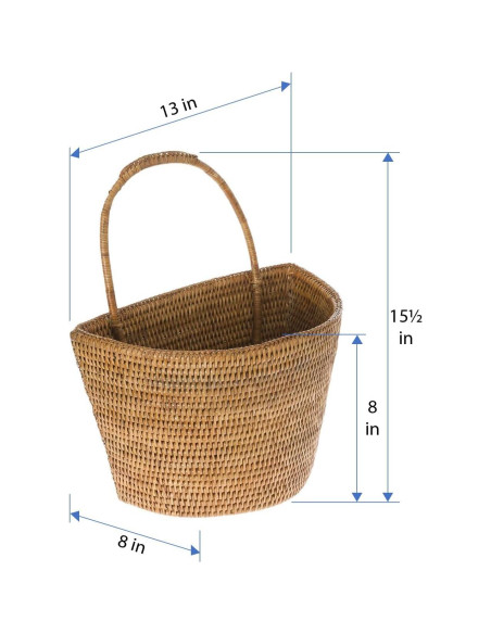 Cesta de Almacenamiento Colgante Kouboo de Ratán Grande