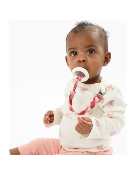 Clip para Chupete BooginHead PaciGrip Rubí Sensory 100% Silicona