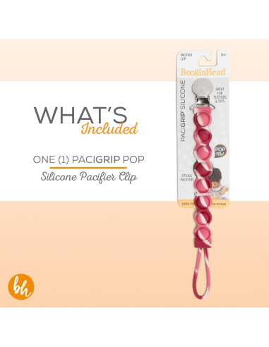 Clip para Chupete BooginHead PaciGrip Rubí Sensory 100% Silicona