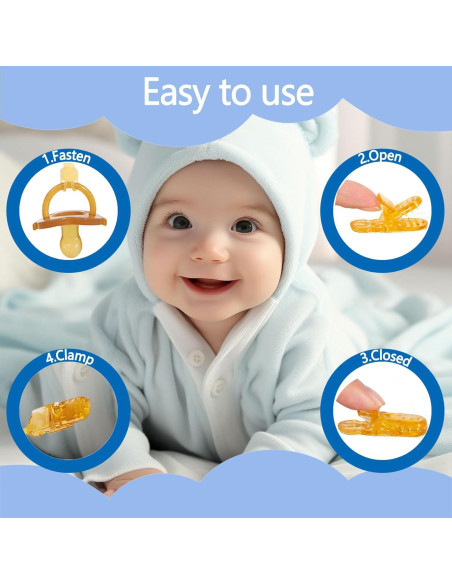 Clip Sostenedor de Chupete Silicona Berggers 5 Colores