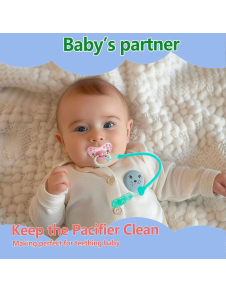 Clip Sostenedor de Chupete Silicona Berggers 5 Colores