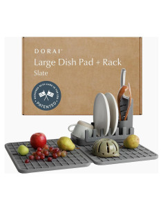 Estante Plegable para Secar Platos Dorai con Almohadilla de Piedra