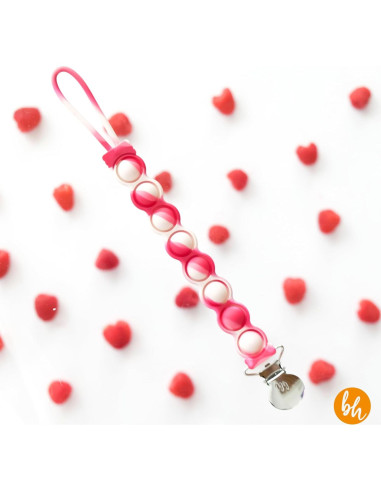 Clip para Chupete BooginHead PaciGrip Rubí Sensory 100% Silicona
