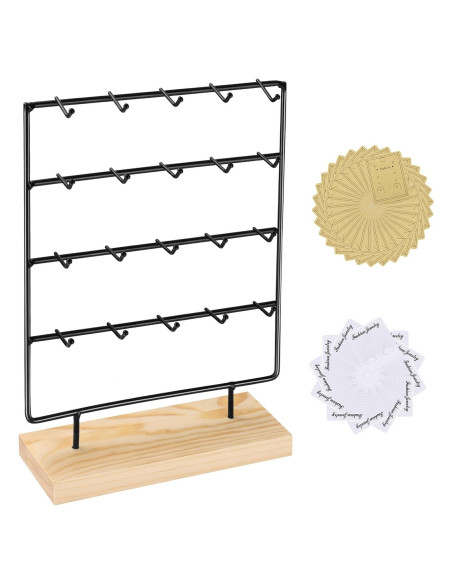 Soporte para Pendientes RNTBWD Negro 4 Niveles 20 Ganchos