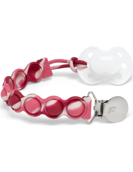 Clip para Chupete BooginHead PaciGrip Rubí Sensory 100% Silicona