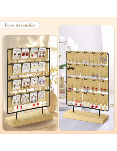 Soporte para Pendientes RNTBWD Negro 4 Niveles 20 Ganchos