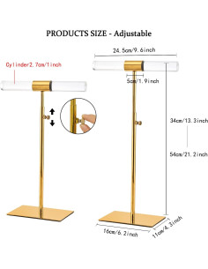 Juego de 2 Torres de Exhibición de Joyería CHANJEYION Ajustables 2