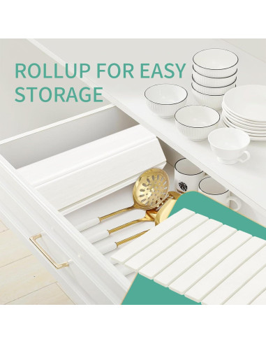 Alfombrilla de Secado de Platos Diatomita LYkotama 60x40cm Blanca