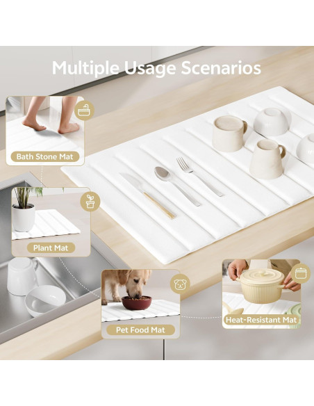 Alfombrilla de Secado de Platos de Piedra Stylstoreazy 63.5x40.6cm