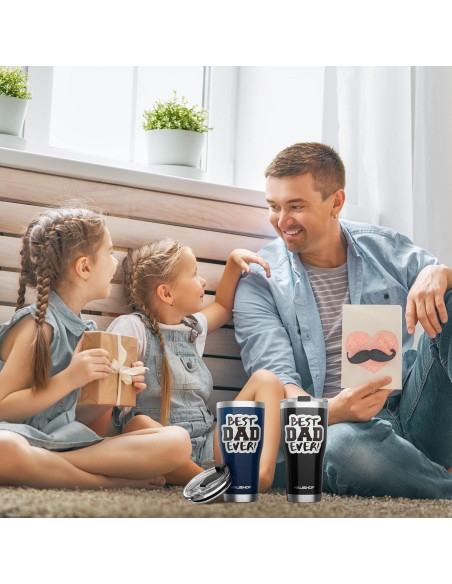 Vaso de Acero Inoxidable 20oz HAUSHOF - Mejor Papá Negro