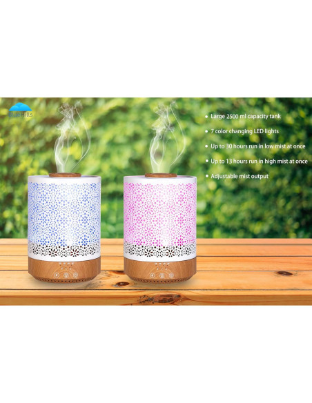 Humidificador Difusor BlueHills F006 2500ml Aromaterapia LED