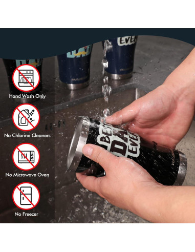 Vaso de Acero Inoxidable 20oz HAUSHOF - Mejor Papá Negro