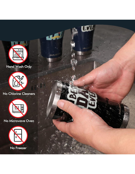 Vaso de Acero Inoxidable 20oz HAUSHOF - Mejor Papá Negro