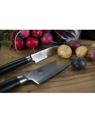 Cuchillo Santoku Shun Classic 14 cm Acero Damasco Pakkawood