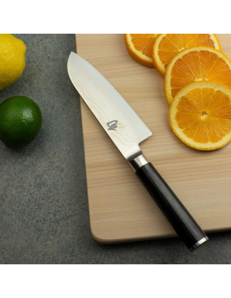 Cuchillo Santoku Shun Classic 14 cm Acero Damasco Pakkawood