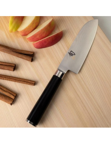 Cuchillo Santoku Shun Classic 14 cm Acero Damasco Pakkawood