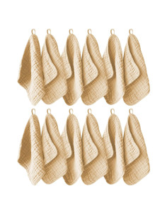 Toallitas de Muselina para Bebé Ease Cubs 100% Algodón 12 Pzas