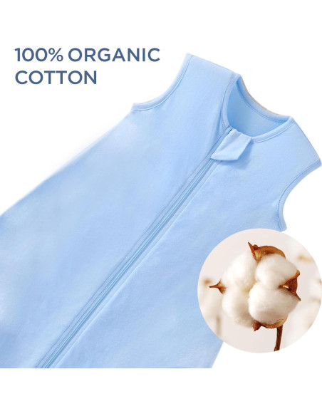 Saco de Dormir para Bebé Duomiaomiao 100% Algodón Orgánico Grande