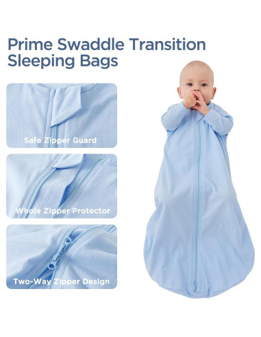 Saco de Dormir para Bebé Duomiaomiao 100% Algodón Orgánico Grande