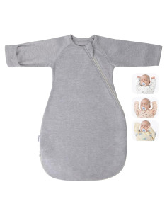 Saco de Envoltura Transicional Knirose Algodón Gris 0-3 Meses